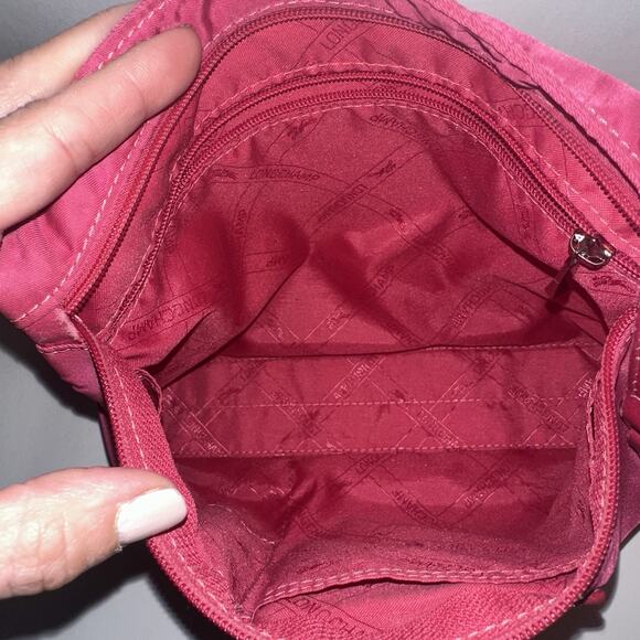 Authentic LONGCHAMP Longchamp nylon shoulder bag crossbody bag in pink -pre-used - Picture 10 of 10